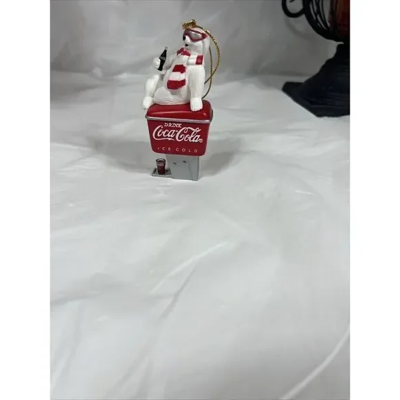 1998 COCA-COLA POLAR BEAR COLLECTION ORNAMENT - Bear Coke Machine - - Picture 8 of 12